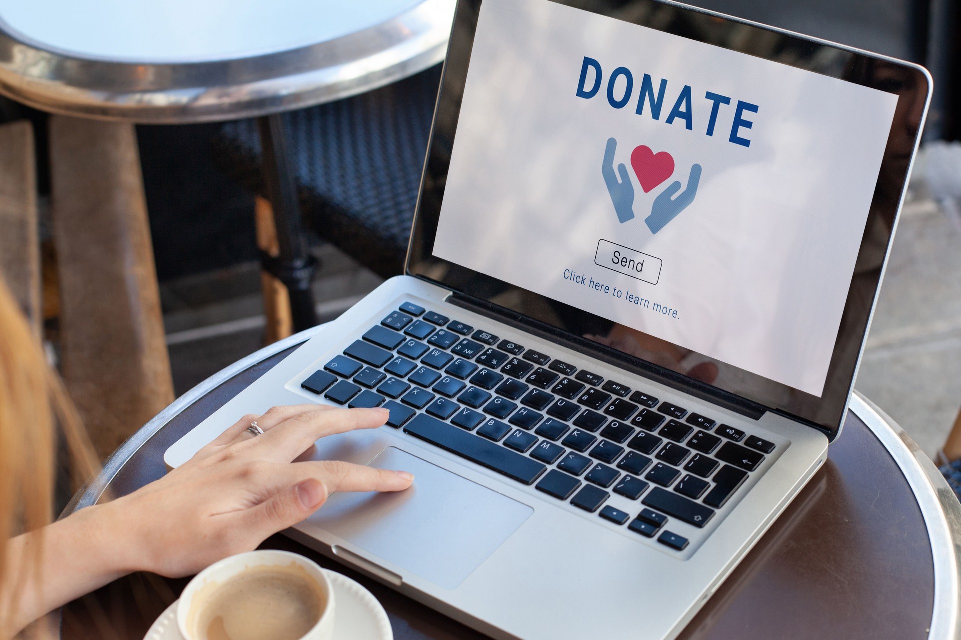 Donate to charity, donation concept. Give help by sending money.